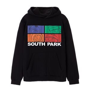 South Park Mens Colour Block Hoodie / Black